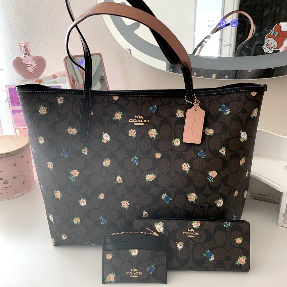 Coach C7274 City Tote Vintage Mini Rose Set